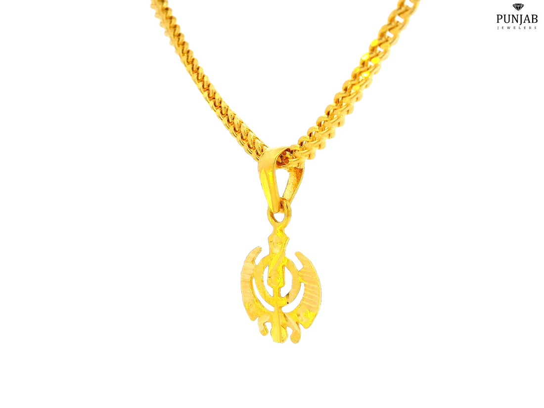 22K Yellow Gold Khanda Pendant