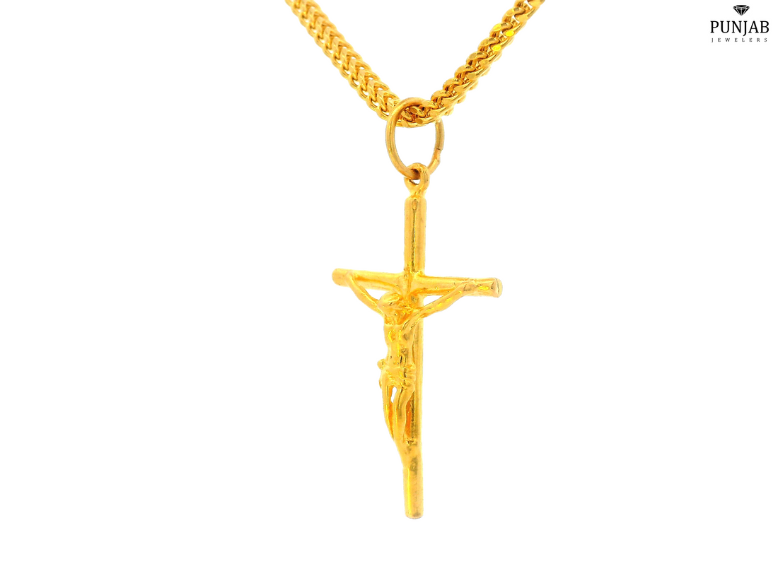 22K Yellow Gold Cross Pendant