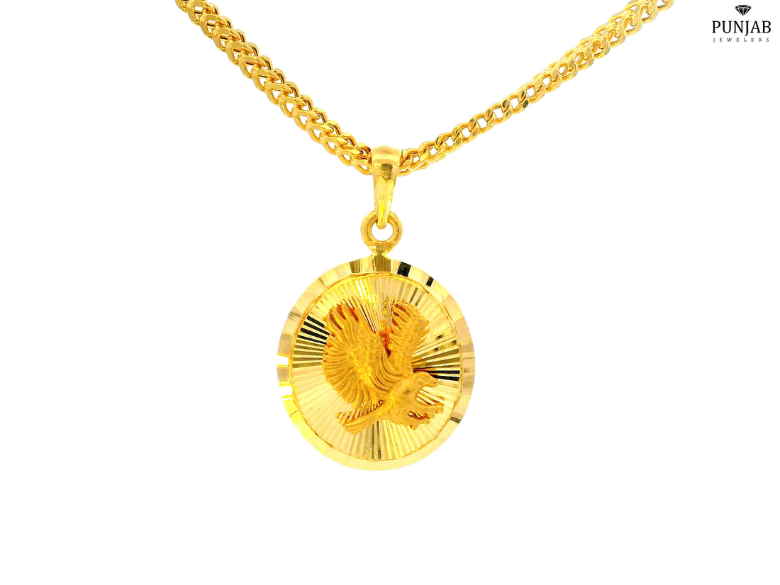 22K Yellow Gold Pendant with Eagle Symbol