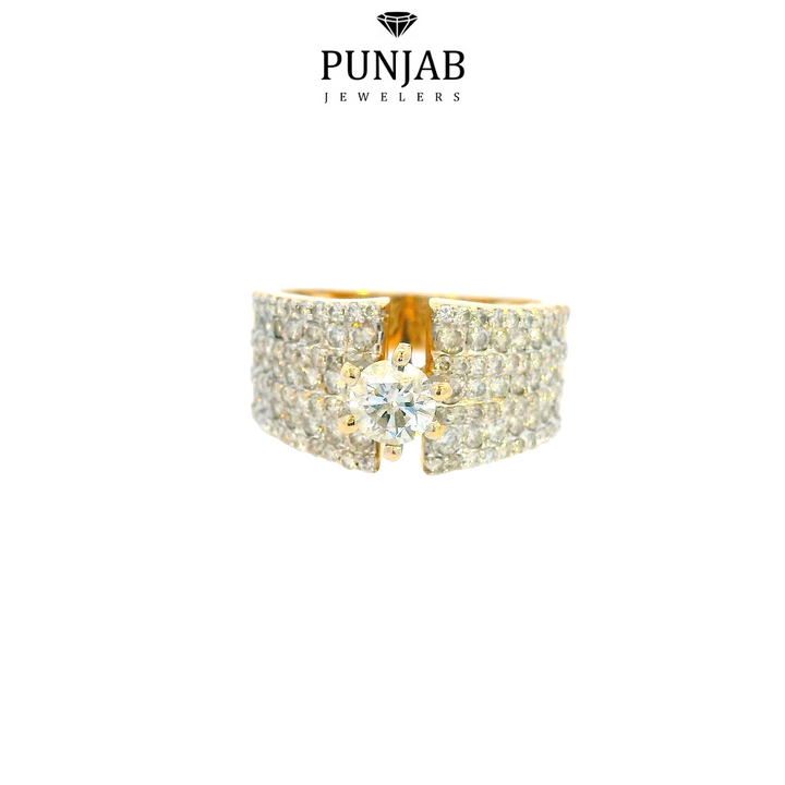 14K Yellow Gold Diamond Ring with 0.95 CT Diamond