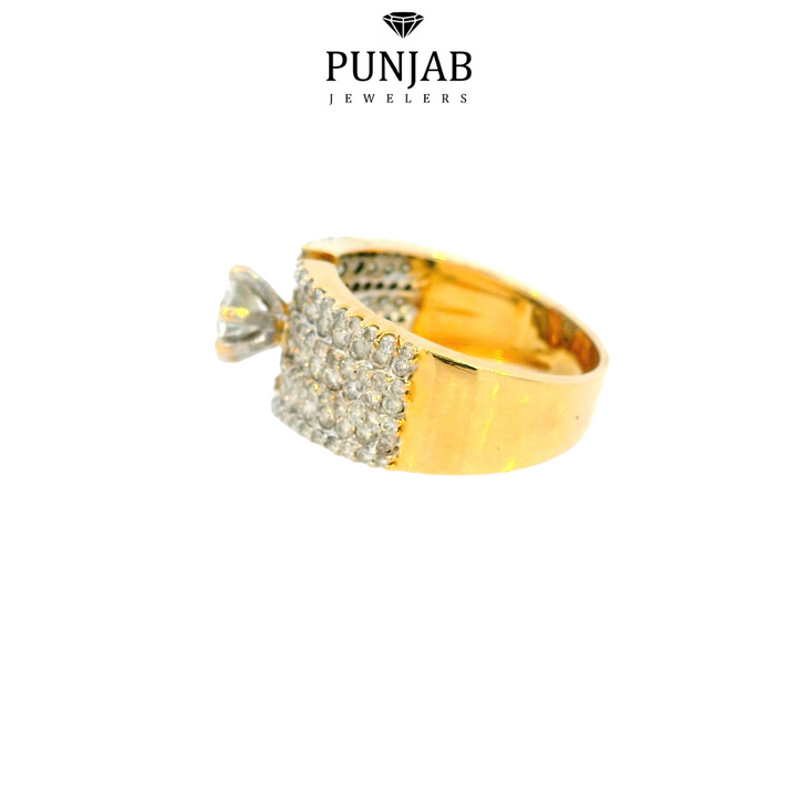 14K Yellow Gold Diamond Ring with 0.95 CT Diamond