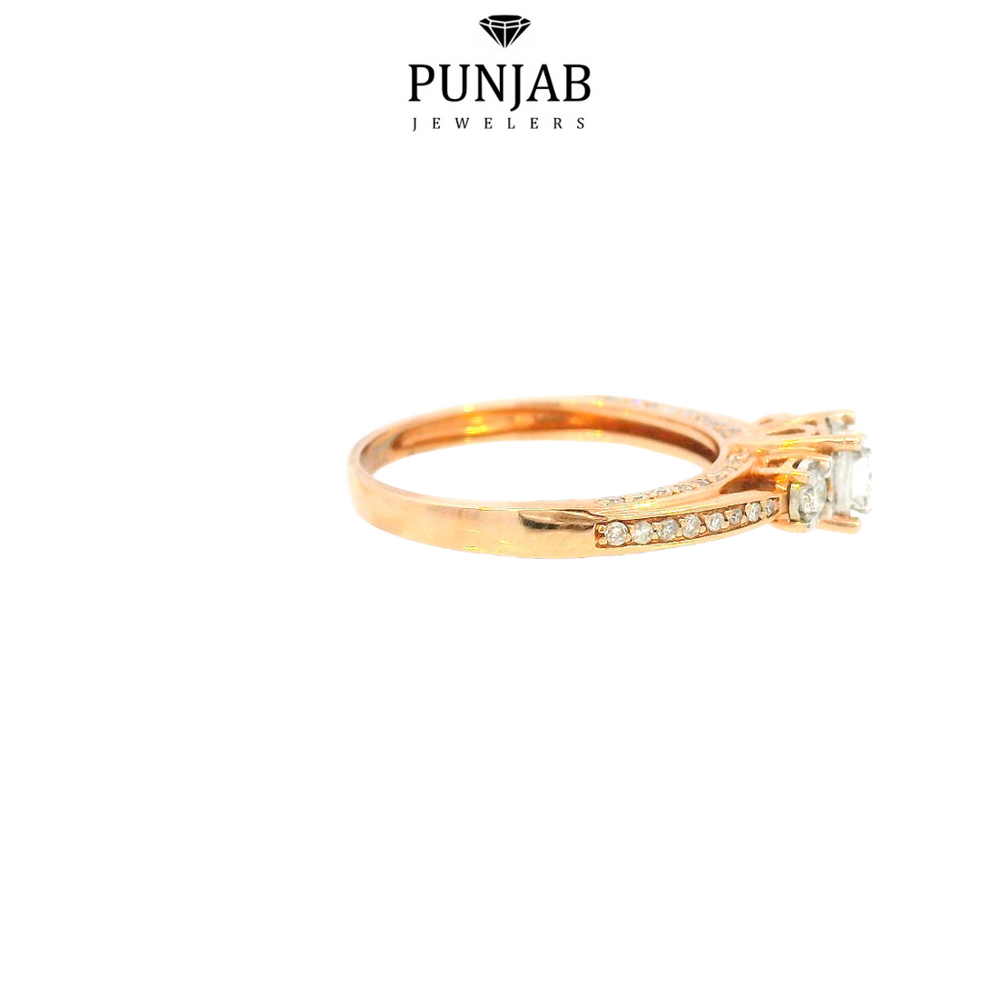 14K Rose Gold Diamond Ring with 0.51 CT Diamond