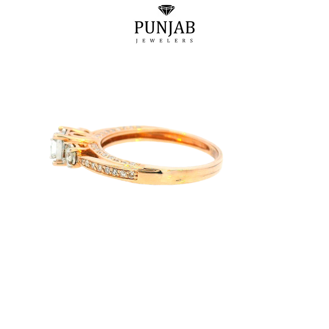 14K Rose Gold Diamond Ring with 0.51 CT Diamond