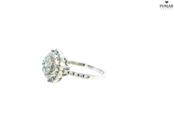 14K White Gold Diamond Ring with 0.66 CT Diamond (VS Clarity)