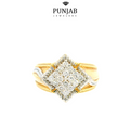 14K Yellow and White Gold Diamond Ring with 0.58 CT Diamond