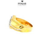 14K Yellow and White Gold Diamond Ring with 0.58 CT Diamond