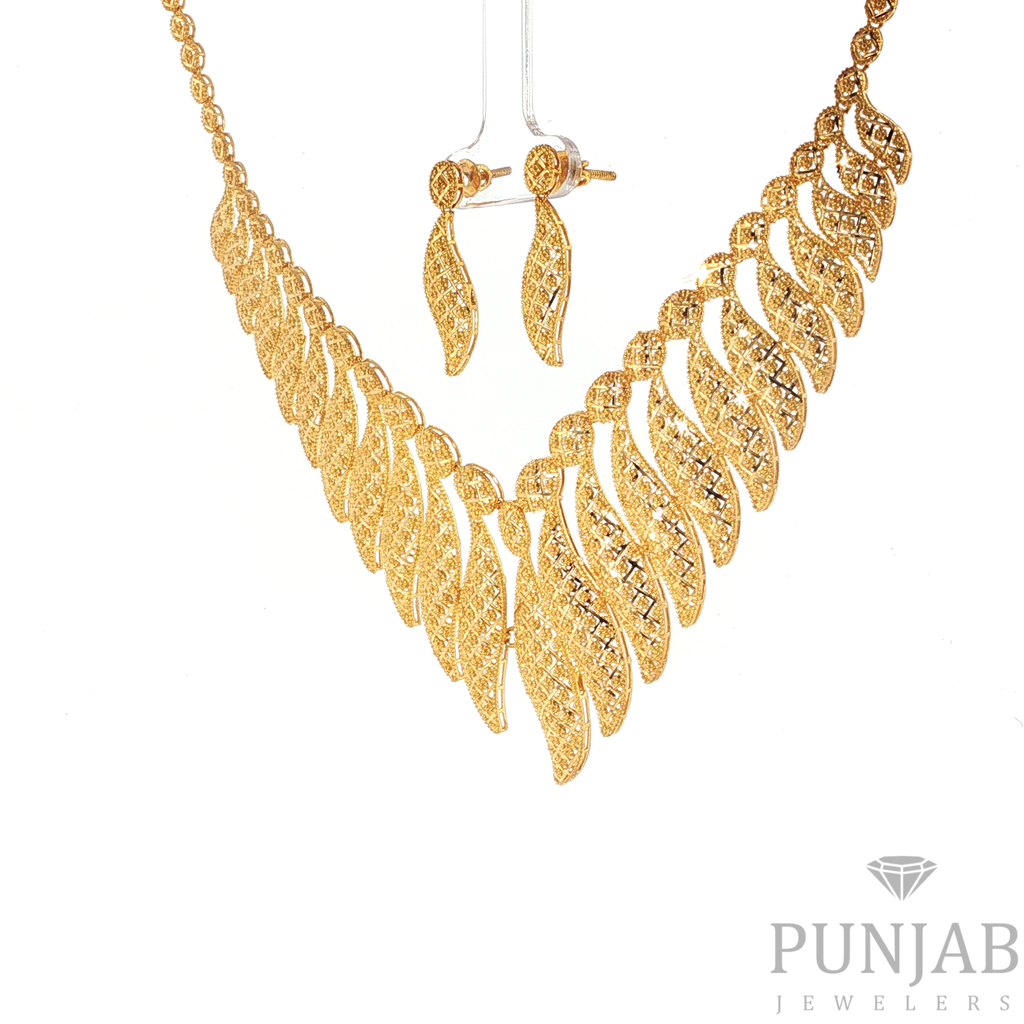 22K Minimalist Yellow Gold Double-Layered Cable Chain Necklace