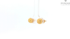 22K Yellow Gold Fancy Stud Earrings with Screw Back