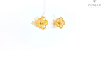 22K Yellow Gold Fancy Stud Earrings with Push Back