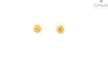 22K Yellow Gold Fancy Stud Earrings with Push Back