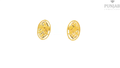 22K Yellow Gold Fancy Stud Earrings with Push Back