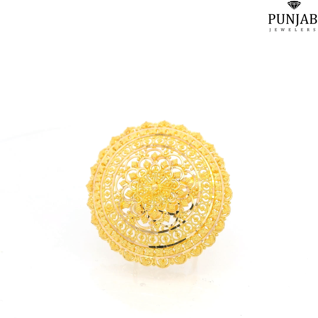 22K Yellow Gold Adjustable Traditional Ring