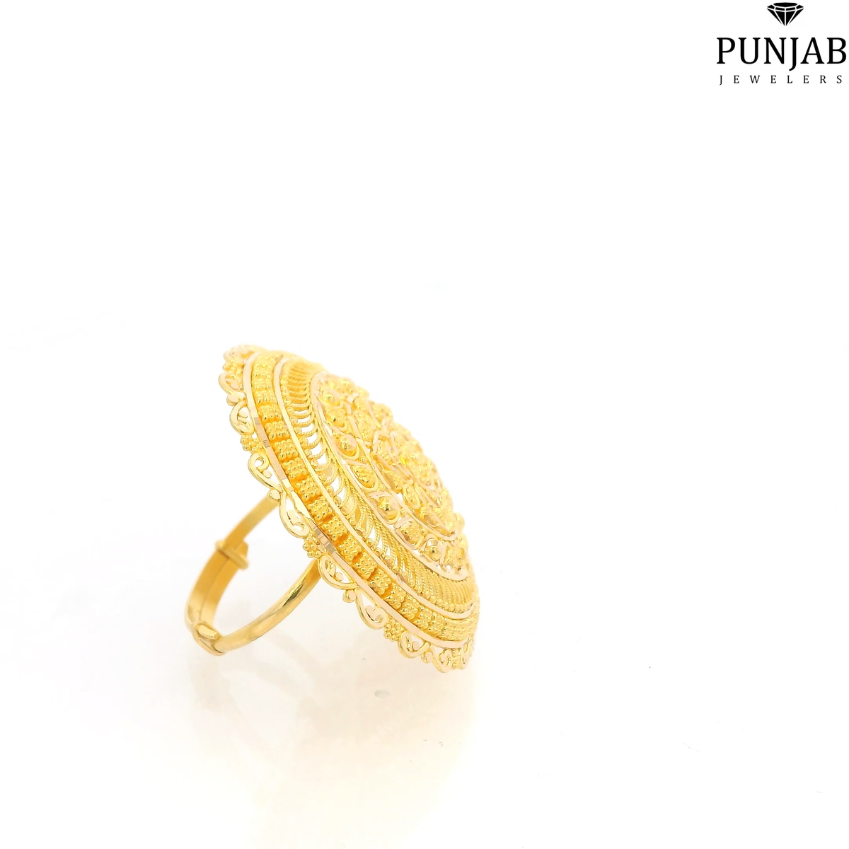 22K Yellow Gold Adjustable Traditional Ring