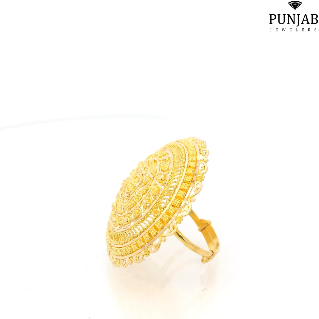 22K Yellow Gold Adjustable Traditional Ring