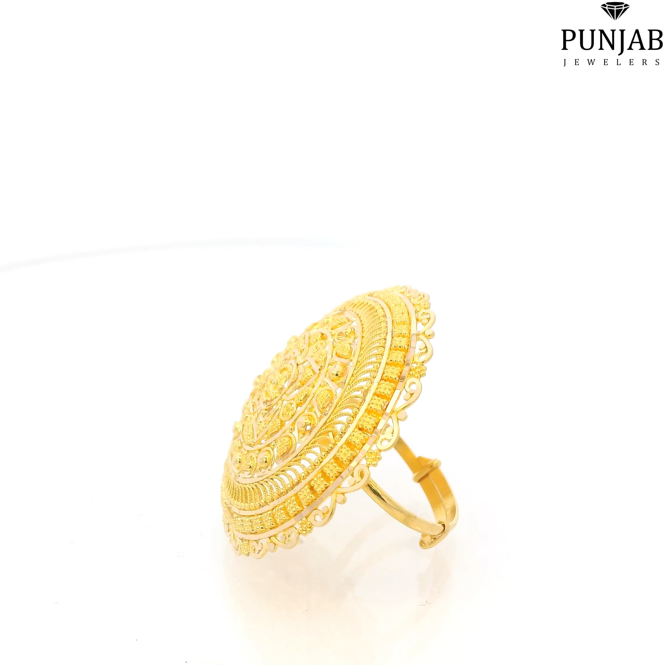 22K Yellow Gold Adjustable Traditional Ring