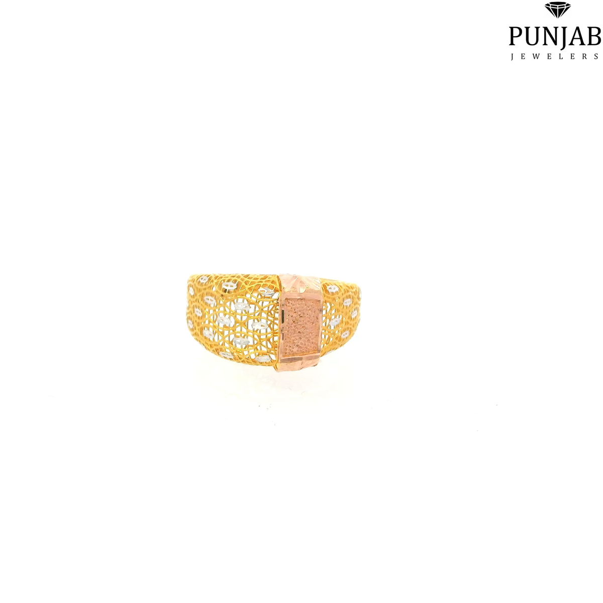 22K Two-Tone Gold Ring