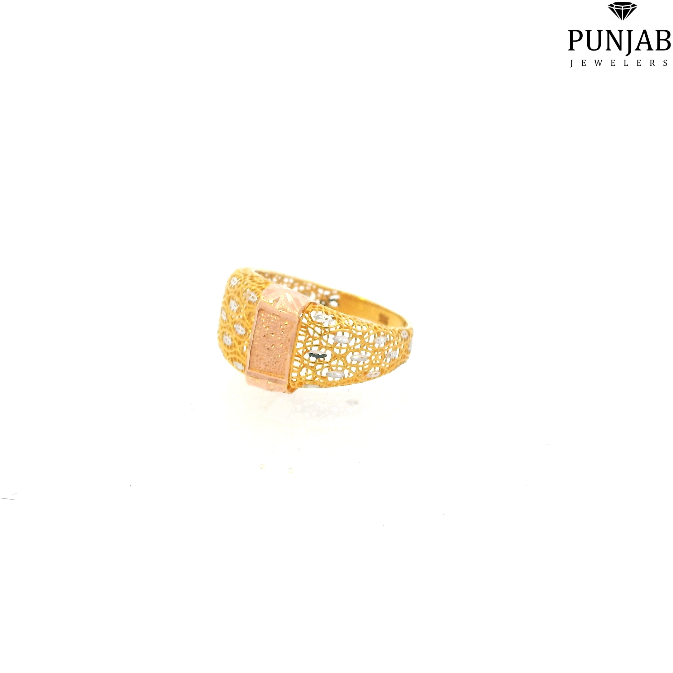 22K Two-Tone Gold Ring