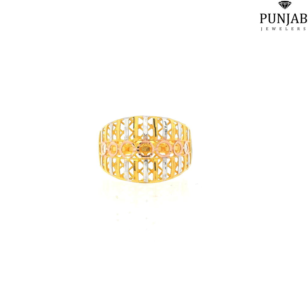 22K Two-Tone Gold Ring