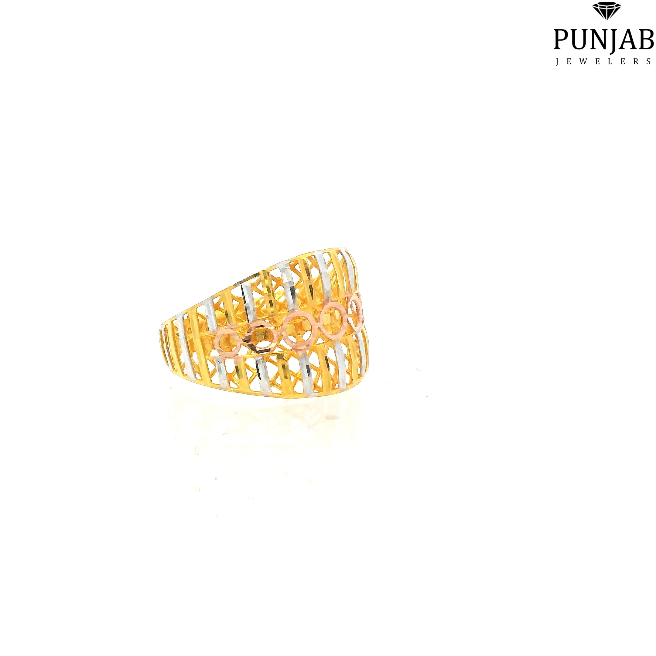 22K Two-Tone Gold Ring