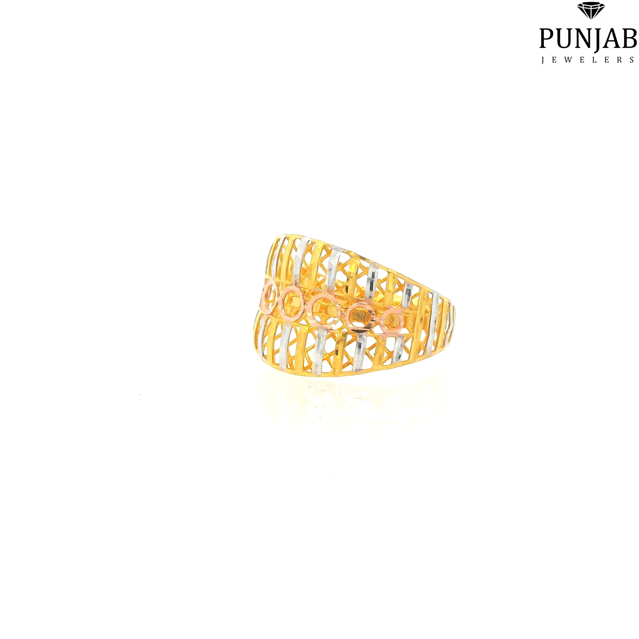 22K Two-Tone Gold Ring