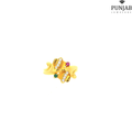 22K Yellow Gold Fancy Ring with Cubic Zirconia