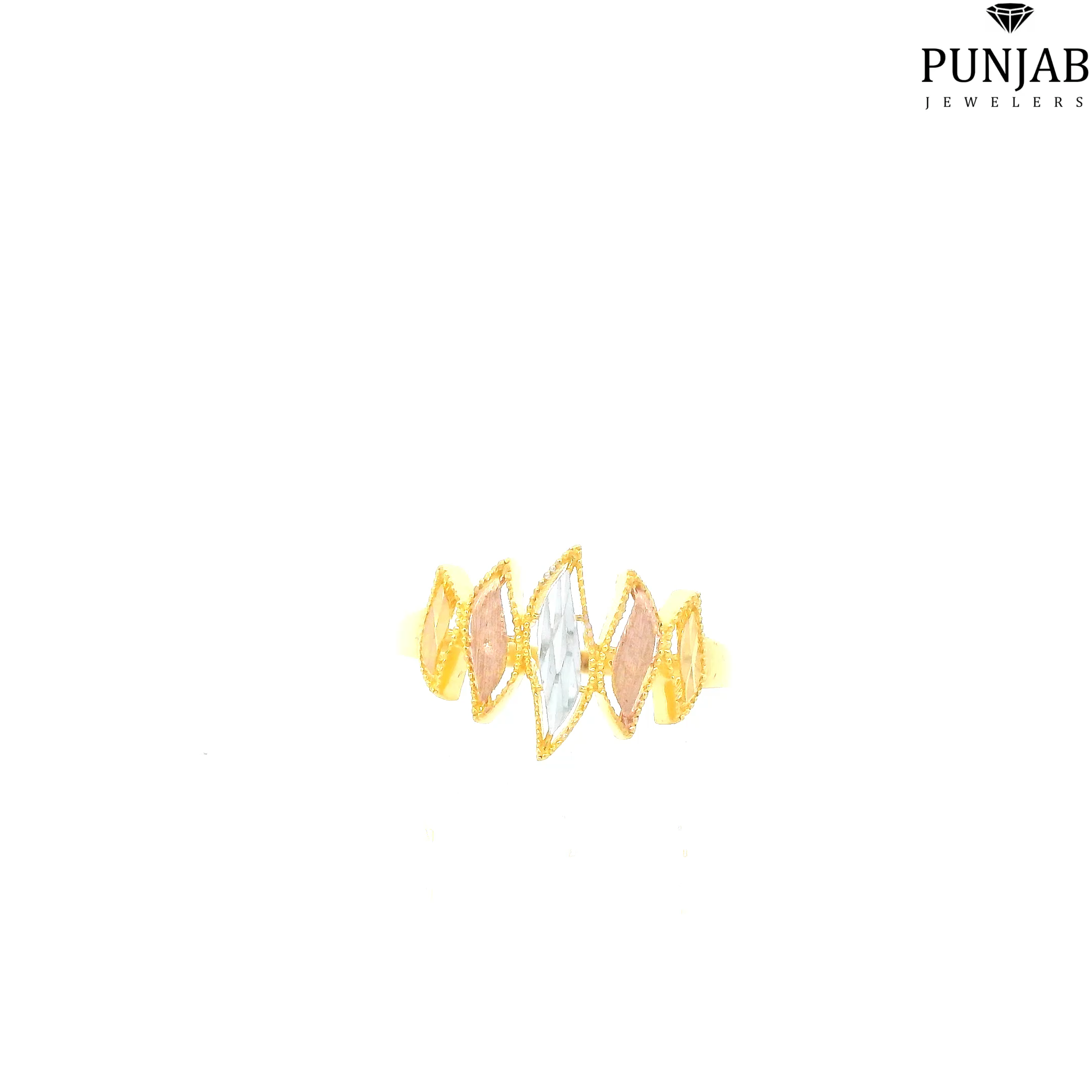 22K Two-Tone Gold Fancy Ring