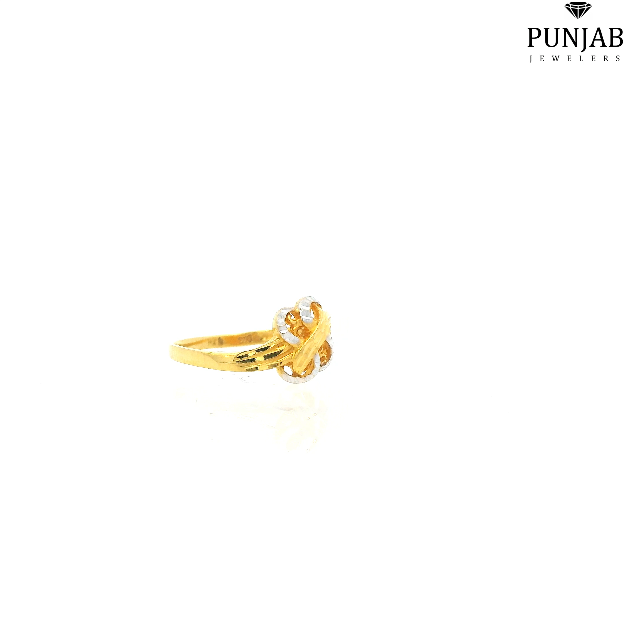 22K Two-Tone Gold Ring