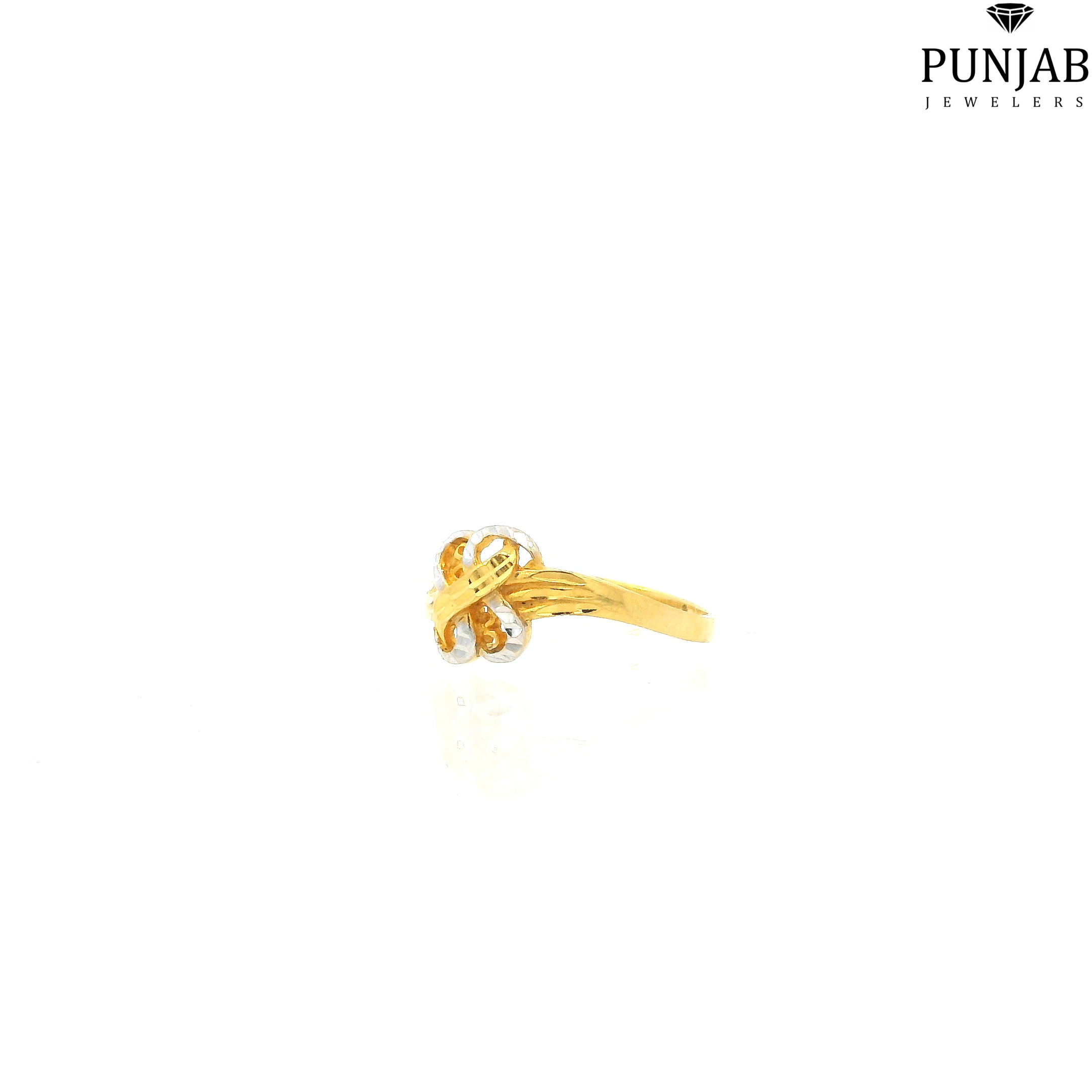 22K Two-Tone Gold Ring