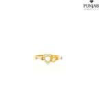22K Yellow Gold Fancy Ring with Cubic Zirconia