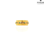 22K Yellow Gold Fancy Ring with Colored Stone
