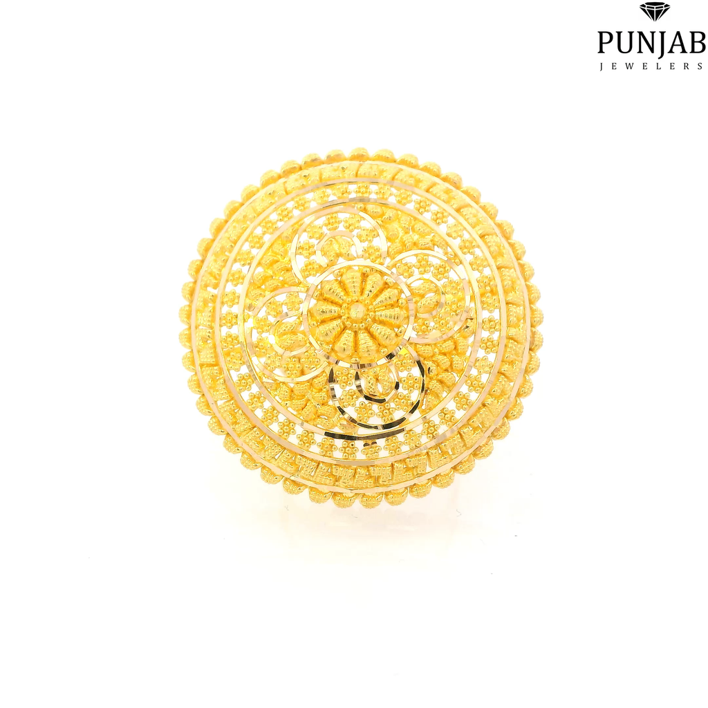 22K Yellow Gold Adjustable Traditional Ring