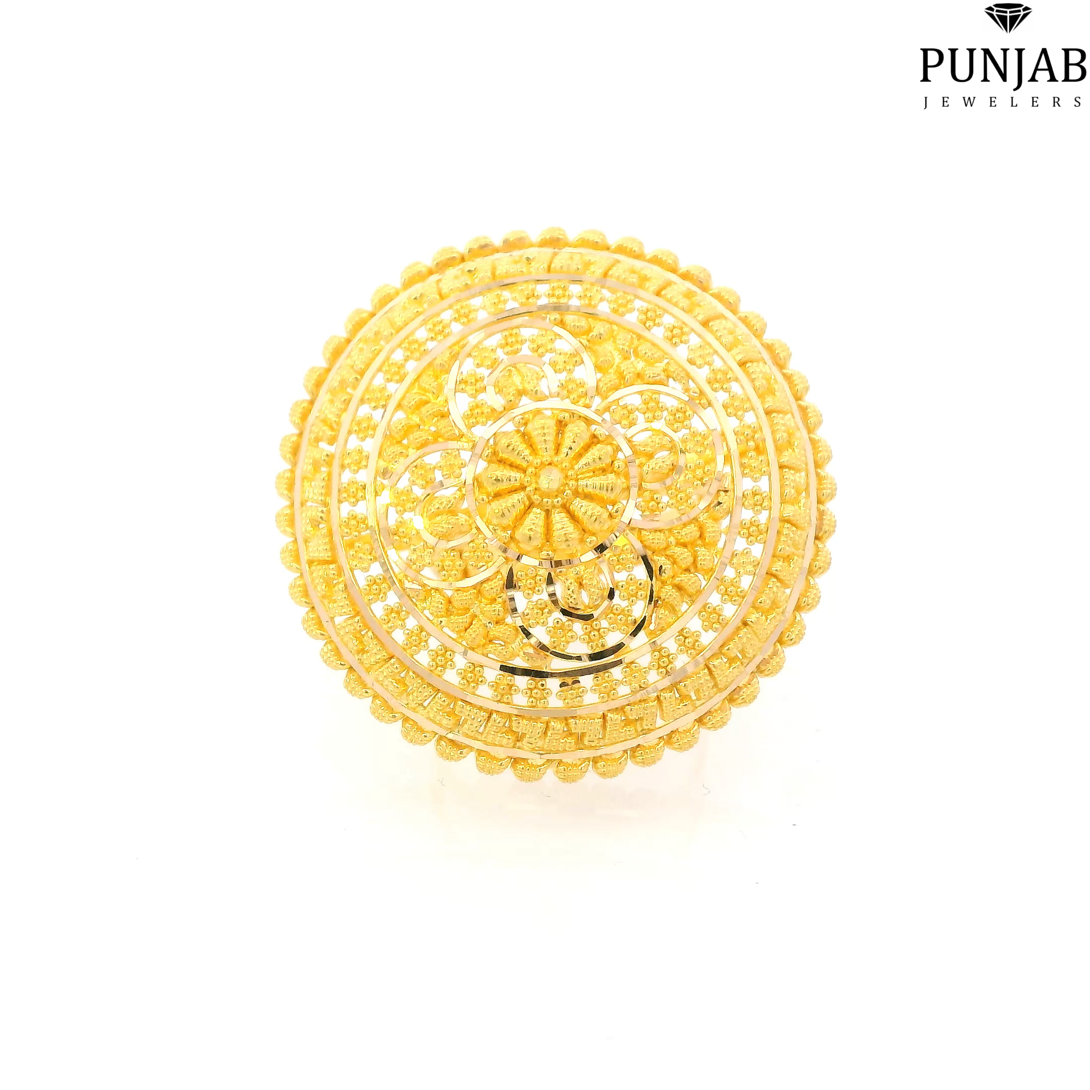 22K Yellow Gold Adjustable Traditional Ring