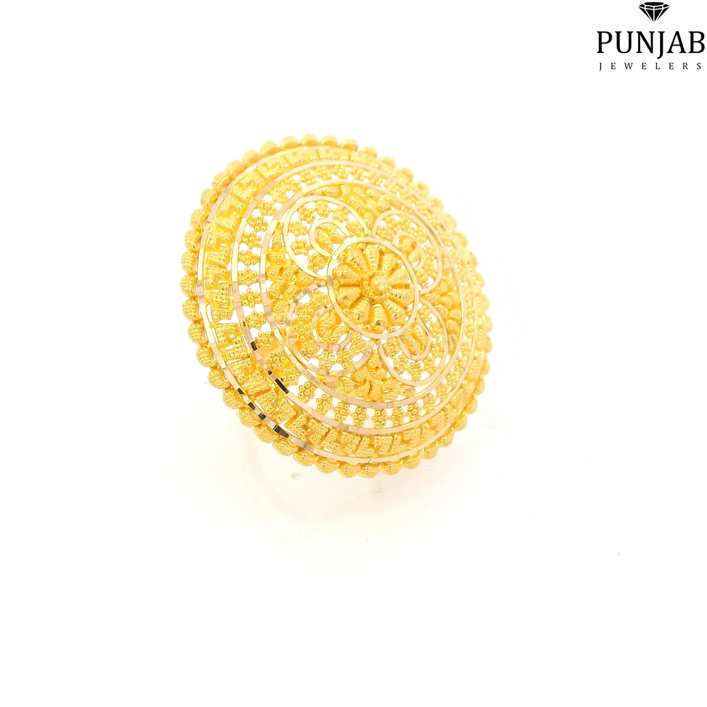 22K Yellow Gold Adjustable Traditional Ring