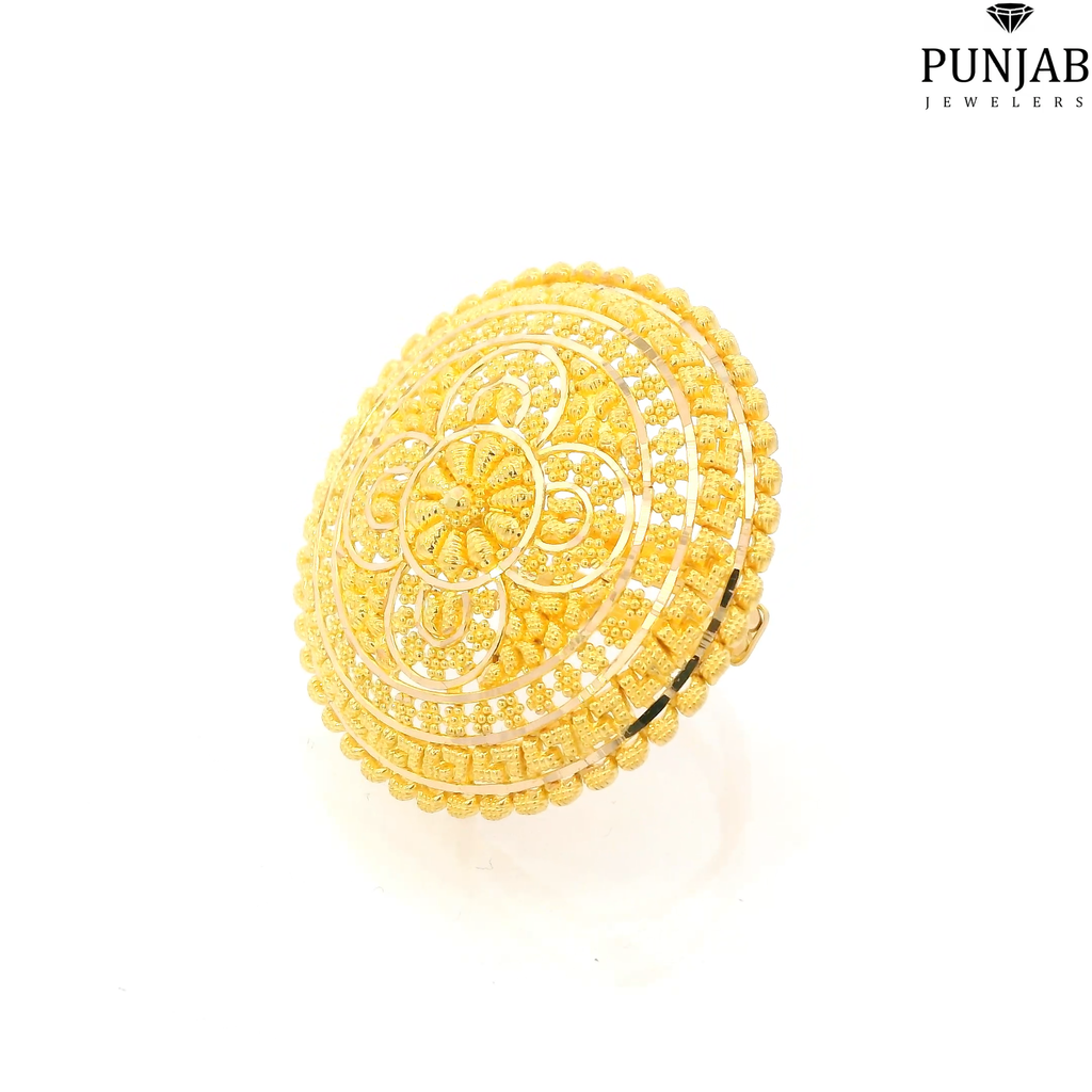 22K Yellow Gold Adjustable Traditional Ring