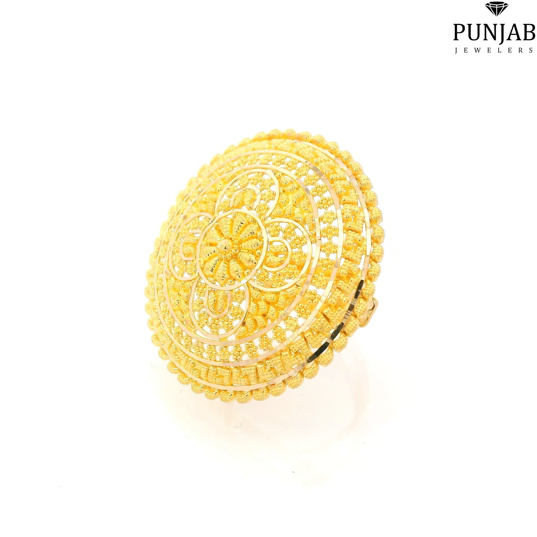 22K Yellow Gold Adjustable Traditional Ring