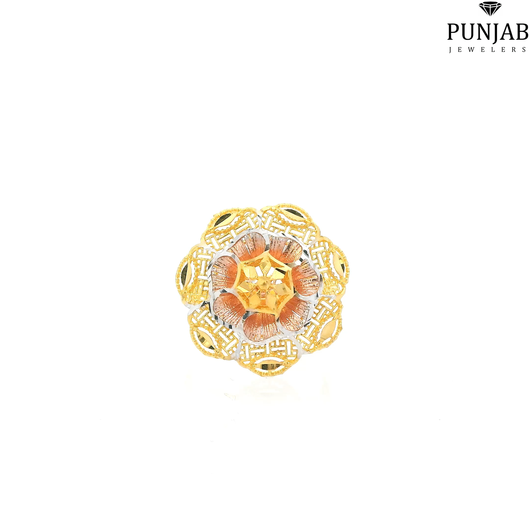 22K Two-Tone Gold Ring