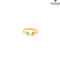 22K Yellow Gold Fancy Ring with Colored Cubic Zirconia