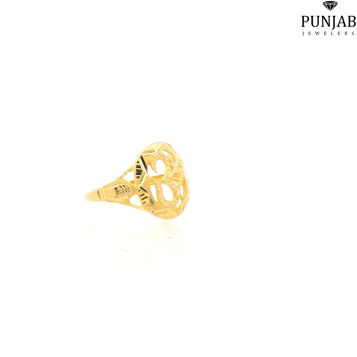 22K Yellow Gold Om Ring