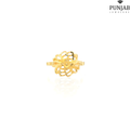 22K Yellow Gold Fancy Ring with Colored Stone