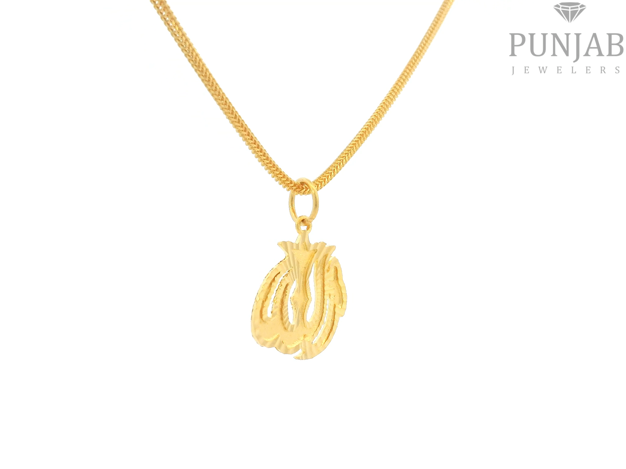22K Yellow Gold Allah Pendant