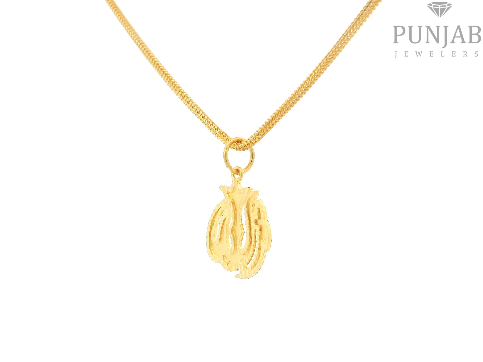 22K Yellow Gold Allah Pendant