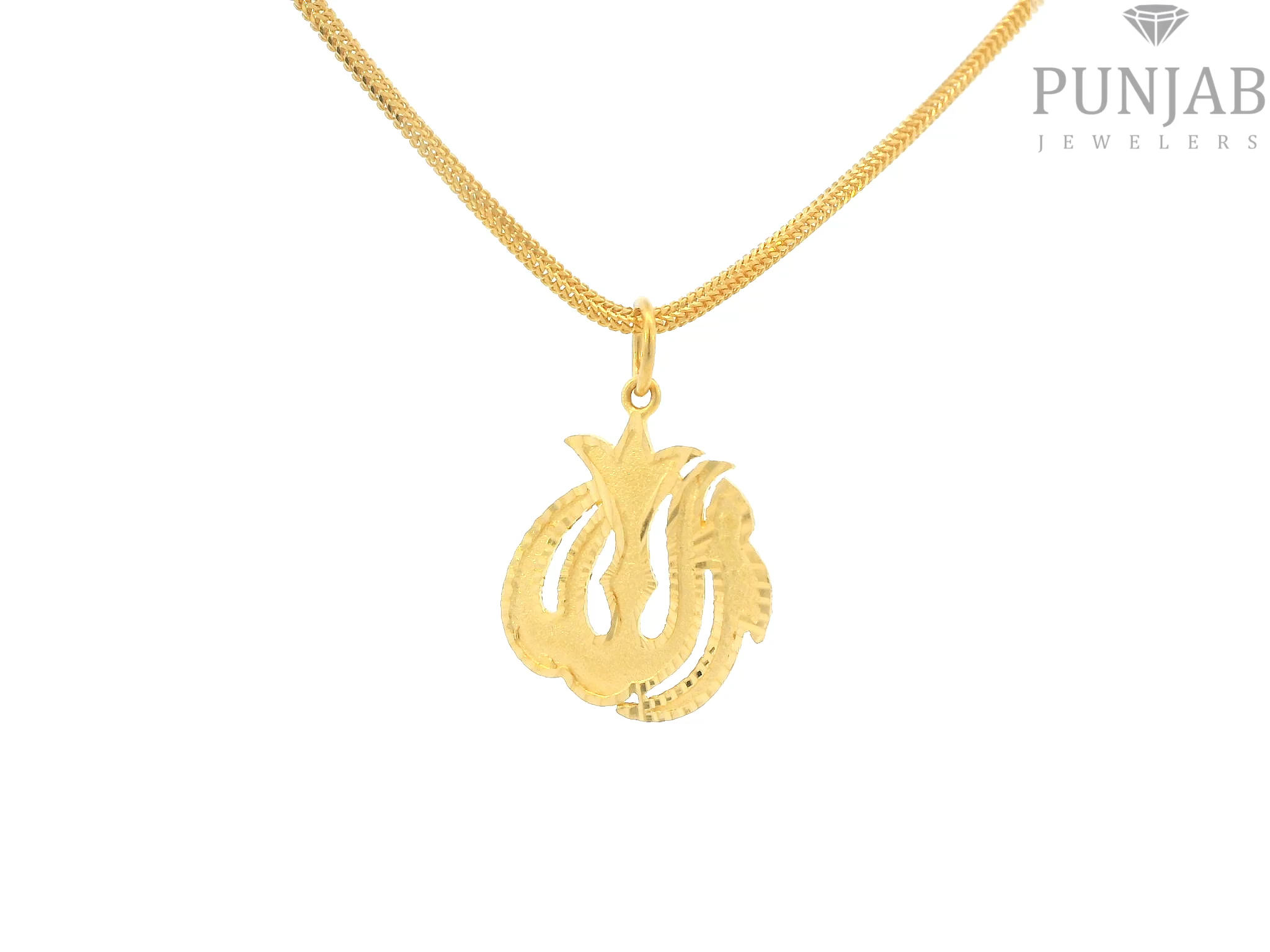 22K Yellow Gold Allah Pendant