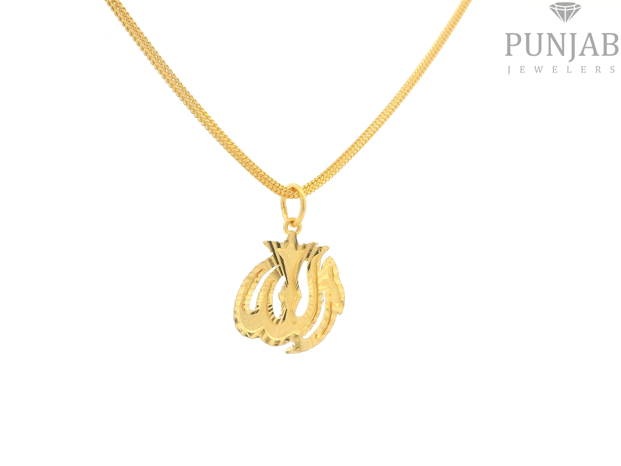 22K Yellow Gold Allah Pendant