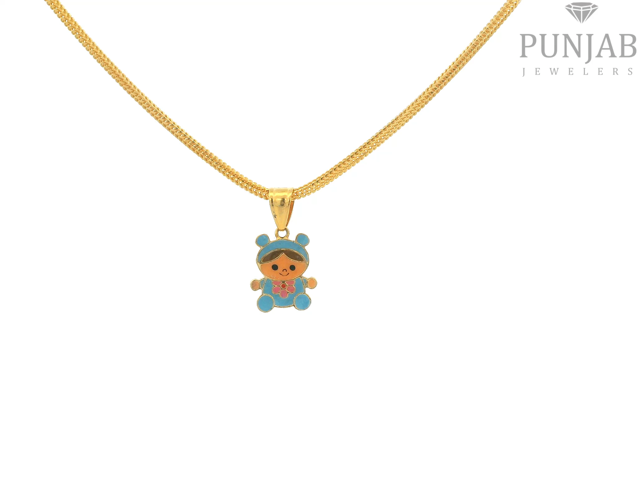 22K Two-Tone Gold Pendant