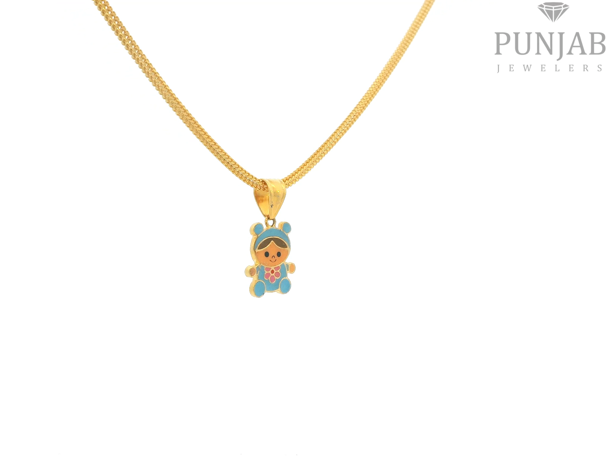 22K Two-Tone Gold Pendant