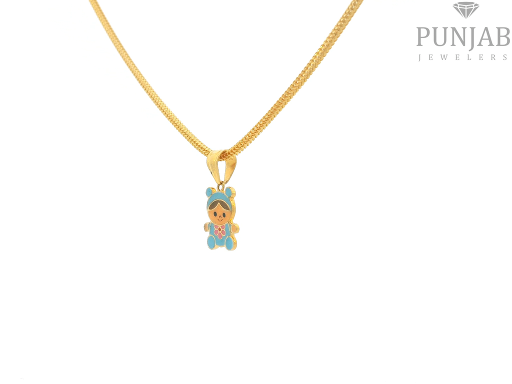 22K Two-Tone Gold Pendant