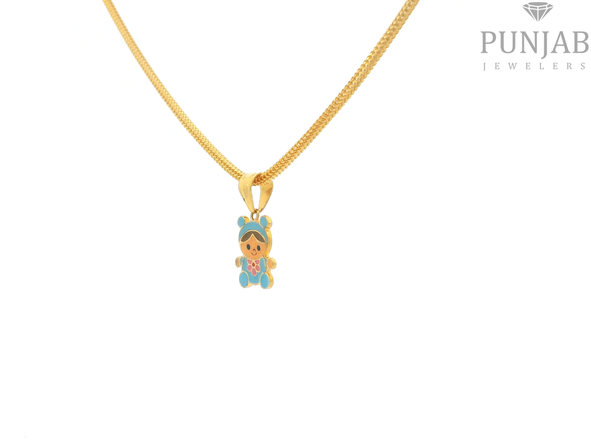 22K Two-Tone Gold Pendant