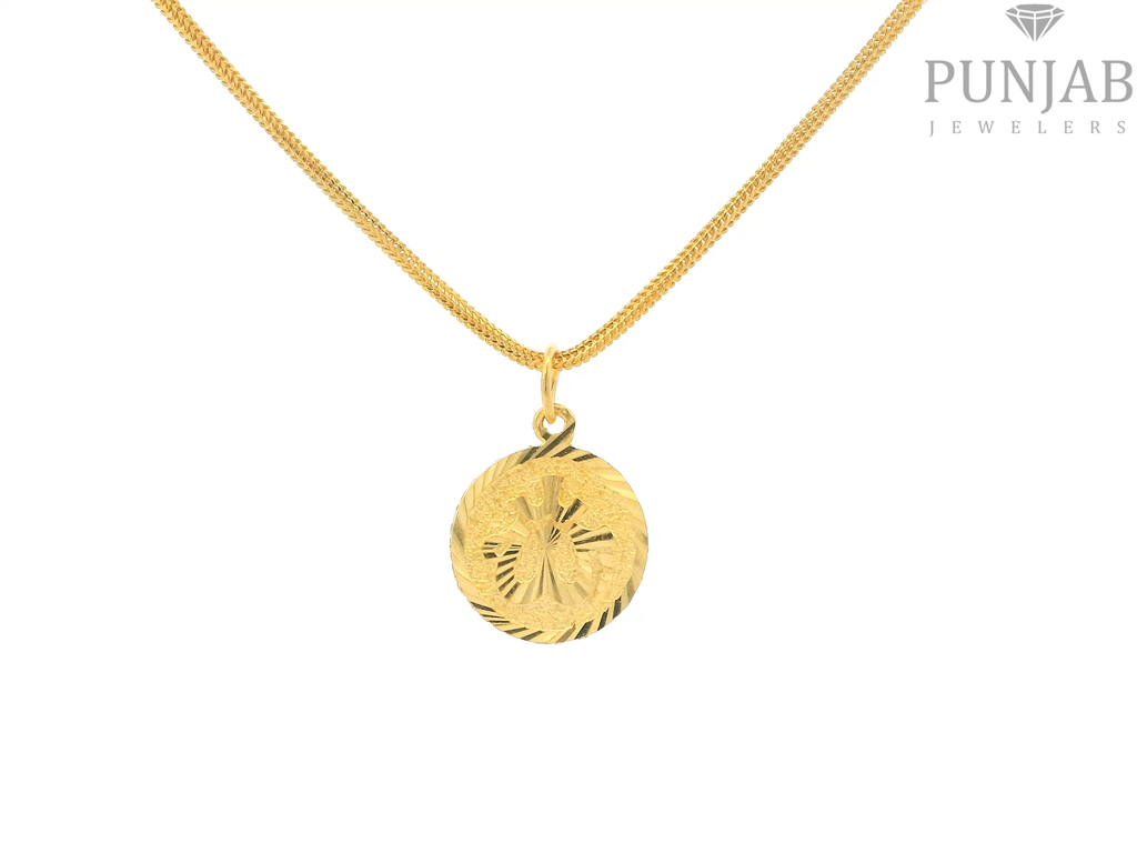 22K Yellow Gold Allah Pendant