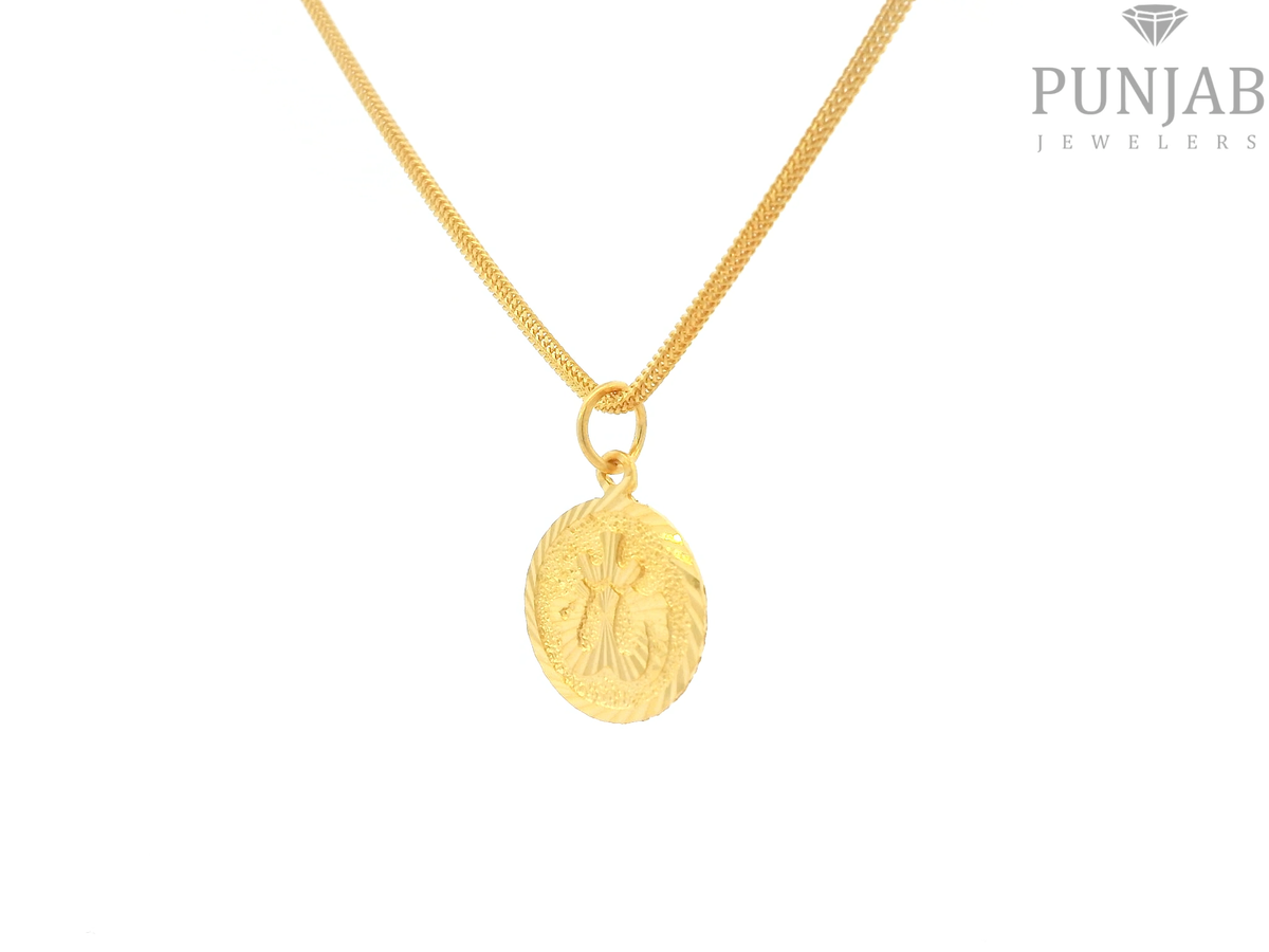 22K Yellow Gold Allah Pendant