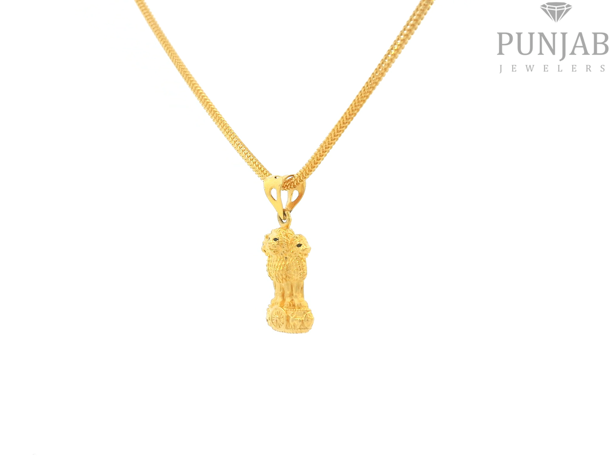 22K Yellow Gold Traditional Pendant
